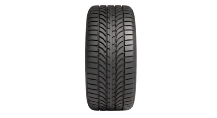 High-quality car tire isolated on a transparent background, perfect for automotive, and transportation related designs