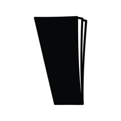 Black silhouette of leaning books, possibly representing knowledge and studying, isolated