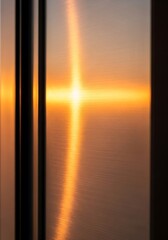 Golden illumination abstract reflection on metal surface texture