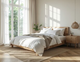 Modern Bedroom with Natural Light