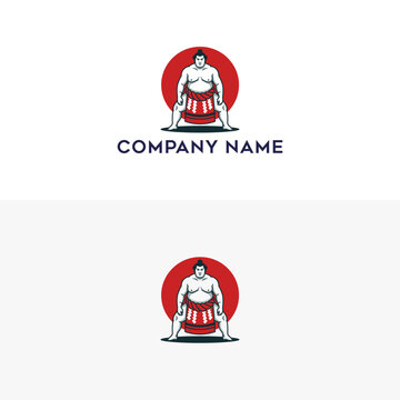 Bold Sumo Wrestler Logo Design: A Symbol of Strength, Tradition and Japanese Heritage