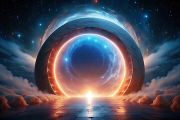 Cosmic portal gateway to another dimension