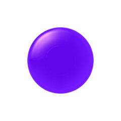 A glossy purple sphere with a shiny highlight on a white background.