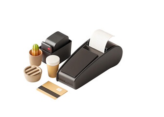 POS machine isolated on suitable background 2