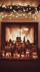 Obraz premium a cozy christmas fireplace