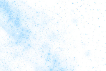 Abstract light blue watercolor splatter texture on a transparent background