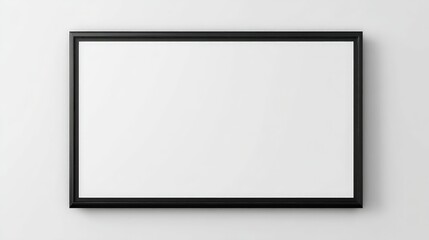 Minimalist horizontal frame on a light wall with a clean white background, ideal for design presentations or modern branding layouts