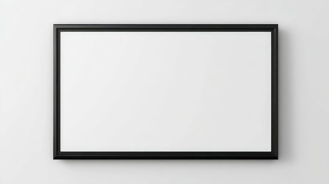 Minimalist horizontal frame on a light wall with a clean white background, ideal for design presentations or modern branding layouts