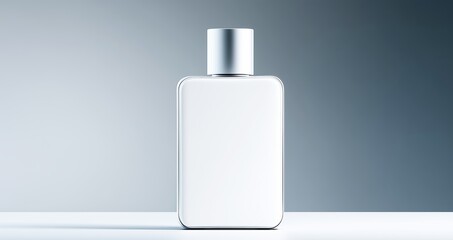 highend cosmetic container positioned on gentle gradient surface emphasizing cleanliness and elegance