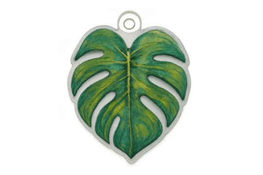 Monstera leaf tropical plant illustration on transparent background
