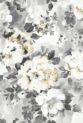 Romantic floral print with wildflowers sketch. Seamless pattern, gentle botanical background with various small flowers. Vector illustration.