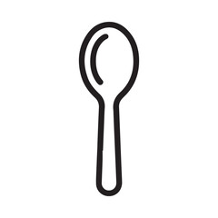 Simple hand drawn outline of a spoon