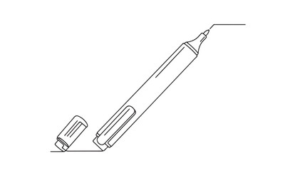 Fototapeta premium Isolated white office object, a blue metal paper clip tool illustration, is shown on a white background