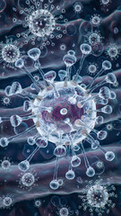 Cryo-Electron Microscopy Visualization of Avian Flu Virus Interacting with Host Cell.