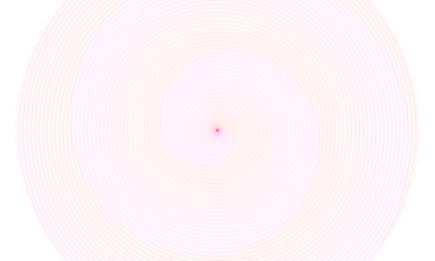 Abstract Spiral of Red and Purple Lines on Transparent Background