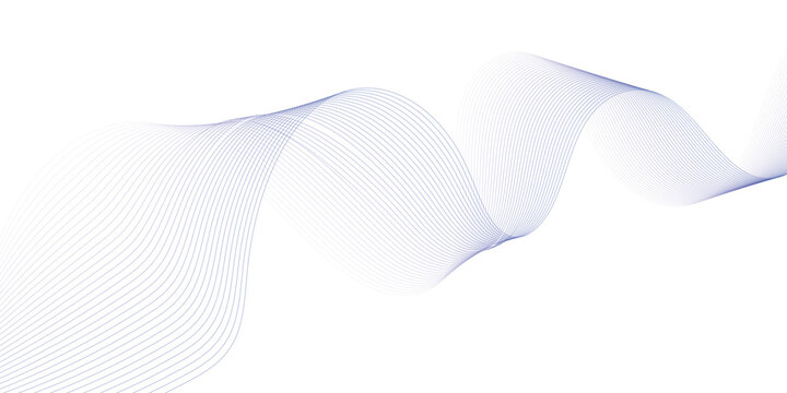 Abstract wave element for design. Digital frequency track equalizer. Stylized line art background. Vector illustration. Wave with lines created using blend tool.	