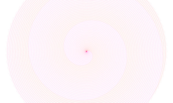 Abstract Spiral of Red and Purple Lines on Transparent Background