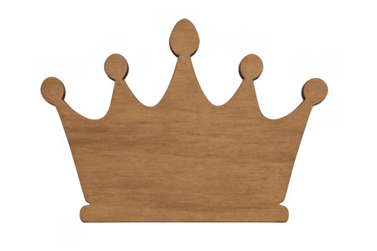 Wooden crown symbol representing royalty and power - Powered by Adobe