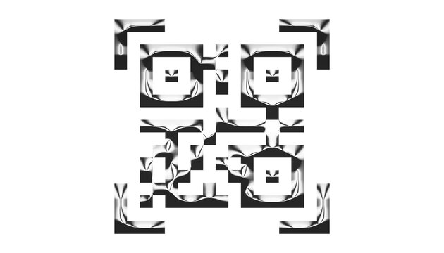 Abstract black and white fractal pattern isolated on transparent background, resembling a geometric design with intricate details and symmetrical shapes