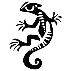 Abstract Lizard Solid Illustration