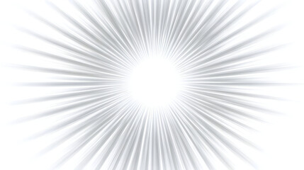 Bright white light burst effect with glowing radial rays for design elements