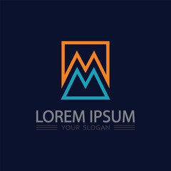 Strong Bold Letter M Logo Design with Heavy Lines for Powerful Brand Impression