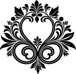 Luxury decorative vintage retro ornamental baroque shield logo icon
