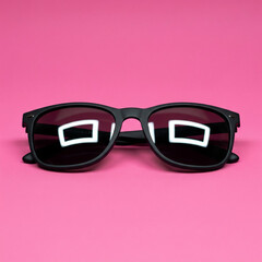 pink sunglasses isolated on white 