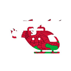 Wales Helicopter In Icon