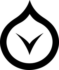 Minimal Futuristic Element – Clean Black Line Art Symbol
