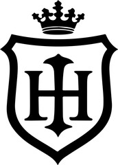 Luxury decorative vintage retro heraldic shield logo icon
