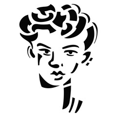 Abstract Portrait of Young Man