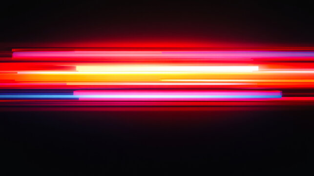 Red neon lights arranged in parallel lines on a dark textured surface