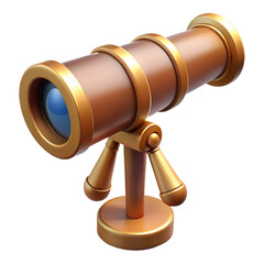 Vintage brass telescope on a sturdy tripod stand perfect for exploring the cosmos or historical reenactments