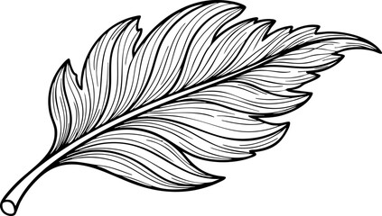 Elegant vintage feather illustration evoking lightness, freedom, and natural beauty for sophisticated design projects and branding. © Vectors Studio