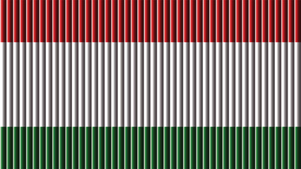 A visually striking image displaying the national flag of hungary with vibrant red white and green hues