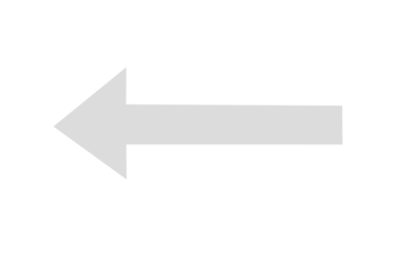 grey straight arrow point left side on transparent background