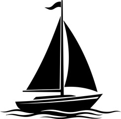 Elegant sailboat glides across gentle waves, embodying freedom, adventure, and serene maritime journeys for your next project.