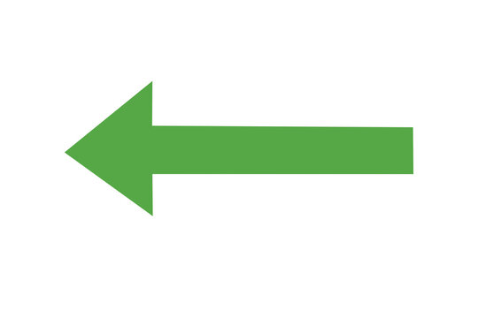 green arrow sign pointing left side direction interface png file