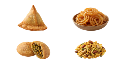 Assorted Indian Fried Snacks and Sweets