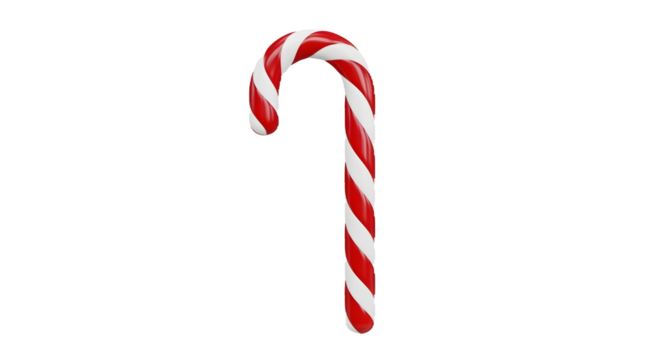 Glossy red-white candy cane floats. Perfect for Christmas backgrounds, holiday flyers, and festive product photography.