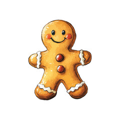 gingerbread hand drawn vector illustration