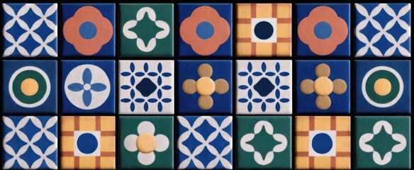 pattern a vibrant mosaic of radiant tiles creating a unified design harmony