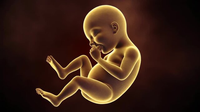 Realistic 3D Ultrasound Visualization of a Fetus with Thumb Sucking