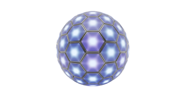 Hexagonal Dome: A Futuristic Design. Spherical and geometric, great for science or technology branding.