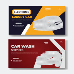 Car wash services with discount billboard banner design
