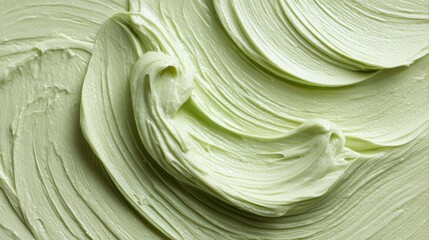 close-up texture of creamy lotion smeared across a smooth surface