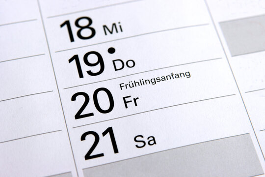 Am 20. M&auml;rz ist Fr&uuml;hlingsanfang