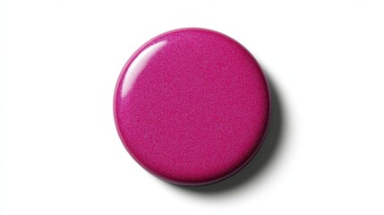 Obraz premium Glossy Fuchsia Paint Swatch on White