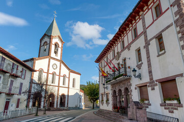Obraz premium Valcarlos (Luzaide) is a Spanish town and municipality in the Foral Community of Navarre, located in the Merindad of Sangüesa, in the Auñamendi region, Spain